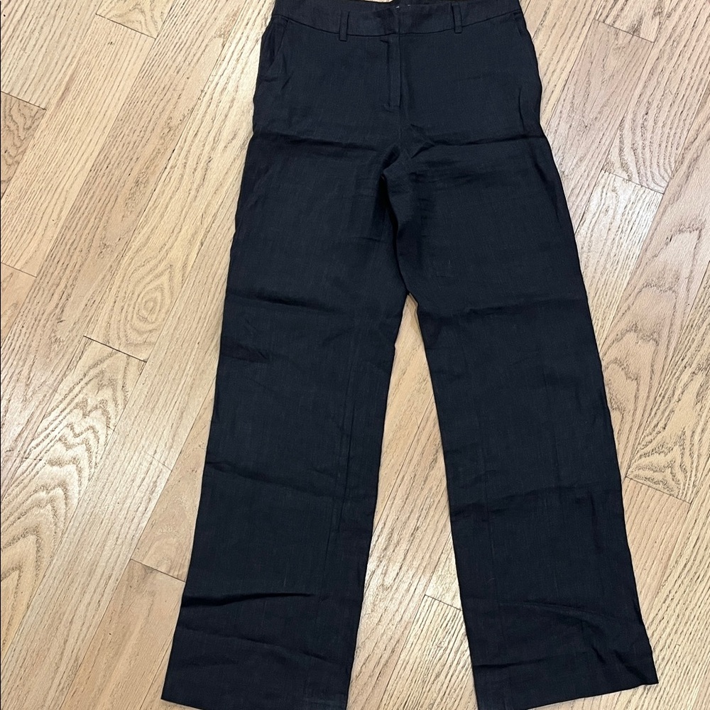 Monoprix Linen Black Pants